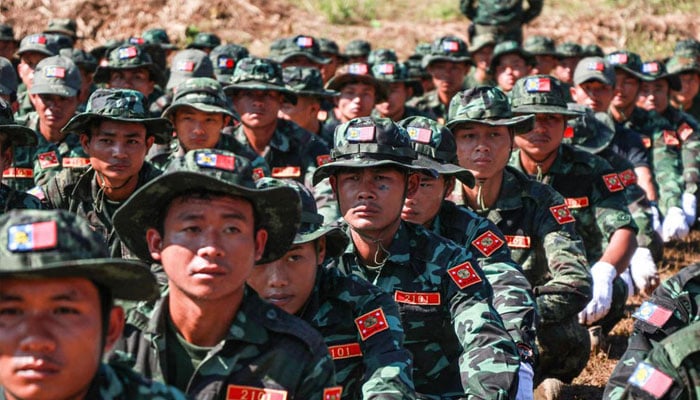 Soldiers of a Kayan ethnic rebel group fighting Myanmar’s junta at an event in Shan state on. — AFP/File