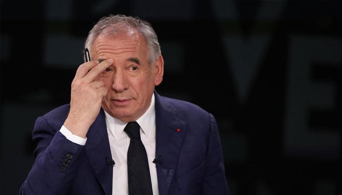 Frances new Prime Minister Francois Bayrou gestures during the political TV show LEvenement on French TV channel France 2, in Paris.— AFP/File