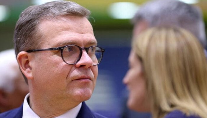 Finlands Prime Minister Petteri Orpo attends a European Union summit in Brussels, Belgium February 1, 2024. — Reuters