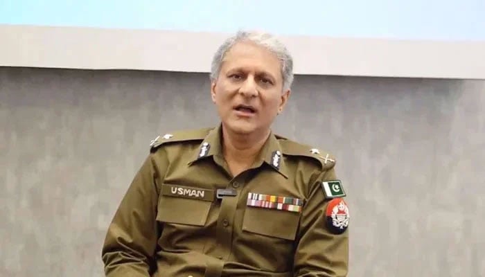 Punjab IG Dr Usman Anwar while speaking in this still taken from a video released on October 24, 2023. — X@OfficialDPRPP