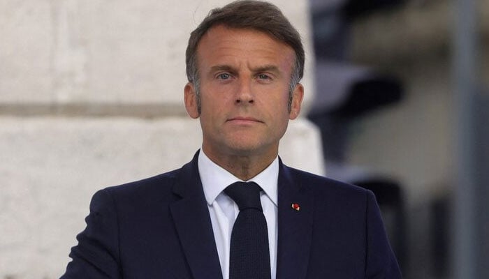 French President Emmanuel Macron delivers a speech during a ceremony commemorating the 80th anniversary of the Liberation of Paris next to the Denfert Rochereau Square in Paris, France, August 25, 2024. — Reuters