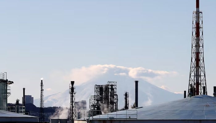 A factory area is seen in front of Mount Fuji in Yokohama, Japan, January 16, 2017. — Reuters