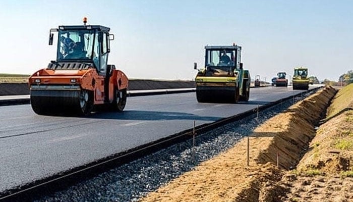 A representational image shows road construction site.— Facebook@cpecsilkroutepakchina/File