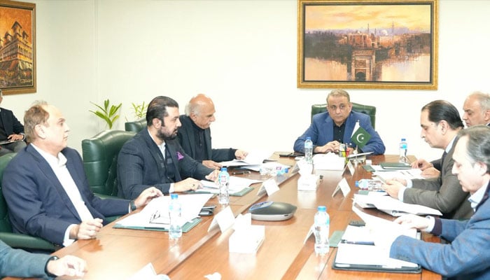 Federal Minister for Privatization, Board of Investment & Communications Abdul Aleem Khan presided over meeting of Privatisation Commission Board in Islamabad on December 24, 2024. — PID