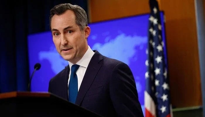 US State Department spokesperson Matthew Miller at the US State Department on October 01, 2024 in Washington, DC.— AFP