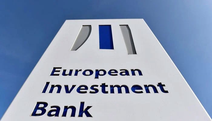 The logo of the European Investment Bank is pictured in the city of Luxembourg, Luxembourg on March 25, 2017. — Reuters