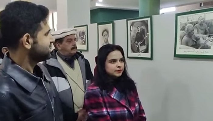 A picture from an exhibition based on rare pictures of Quaid-e-Azam inaugurated by Assistant Commissioner Murree on December 25, 2024. — Facebook@pucarofficialpage