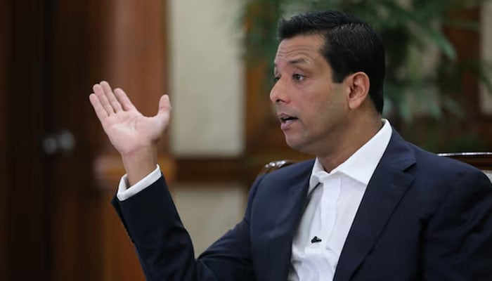 Sajeeb Wazed, son of the ousted Prime Minister Sheikh Hasina gestures during an interview with Reuters at the Prime Ministers residence in Dhaka, Bangladesh, December 29, 2018. — Reuters