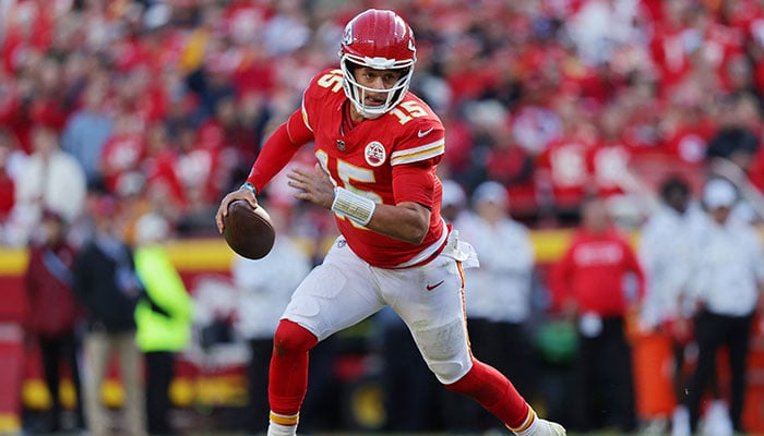 Patrick Mahomes of the Kansas City Chiefs scrambles in the third quarter against the Denver Broncos at GEHA Field at Arrowhead Stadium on November 10, 2024 in Kansas City, Missouri.—AFP/File