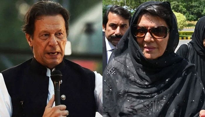 This combo of images shows, PTI Founder Imran Khan (left) and his sister Aleema Khan (right). — AFP/File