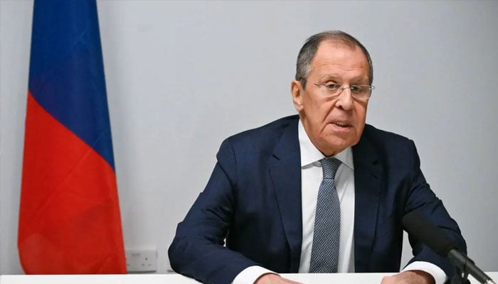 Russias Foreign Minister Sergey Lavrov addresses media during a press conference on the sidelines of the 31st Organization for Security and Cooperation in Europe (OSCE) Ministerial summit in TaQali, Malta, on December 5th, 2024. —AFP