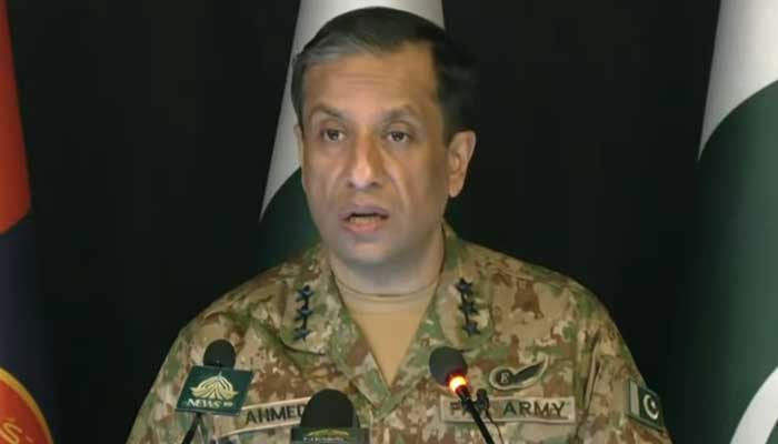 Inter-Services Public Relations (ISPR) Director General Lieutenant General Ahmed Sharif Chaudhry briefing media at the General Headquarters, Rawalpindi, December 27, 2024. — Screengrab via YouTube@GeoNews