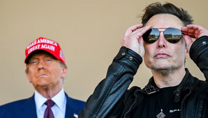 US President-elect Donald Trump and Elon Musk watch the launch of the sixth test flight of the SpaceX Starship rocket in Brownsville, Texas, US, November 19, 2024. — Reuters