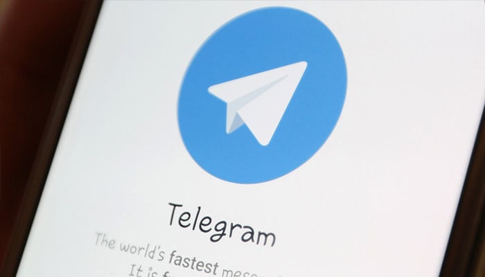 Telegram logo is displayed on a mobile phone. — Reuters/File