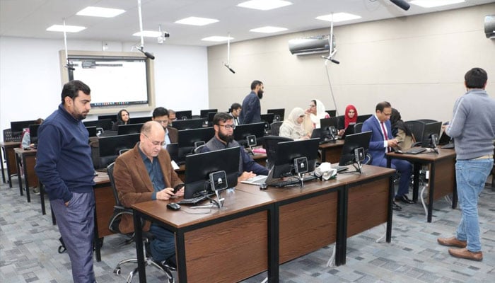 An image from a comprehensive training workshop titled Tools & Techniques for Research organised at Centre for Languages and Translation Studies at Allama Iqbal Open University (AIOU) organized.— Facebook@AIOU.OfficialAccount/File