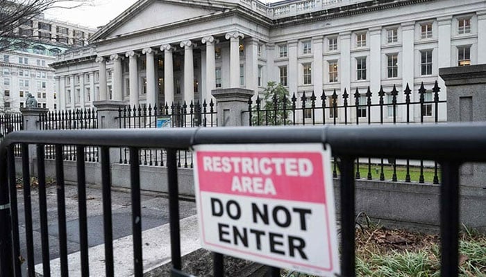 The US Treasury Department building is seen in Washington, DC. — AFP/File