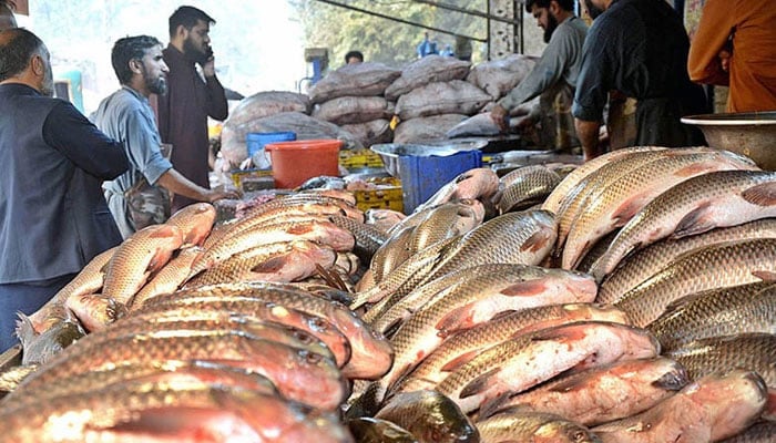 People purchase fish at a fish market. — APP/File