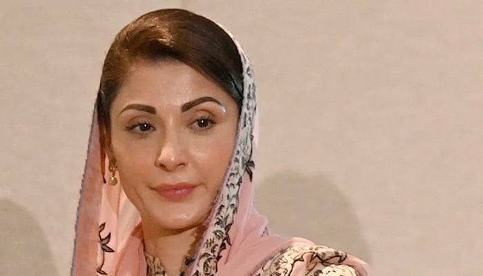 Punjab Chief Minister Maryam Nawaz arrives to address a press conference in Islamabad on July 25, 2022. — AFP