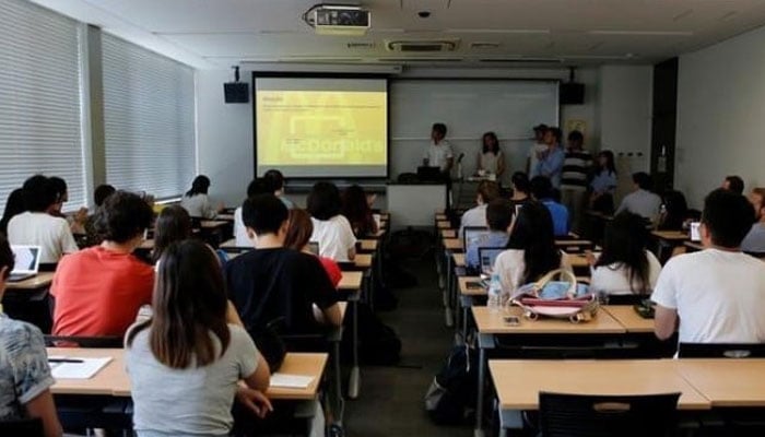 Representational image shows students at a class in a foreign university. — Reuters/File