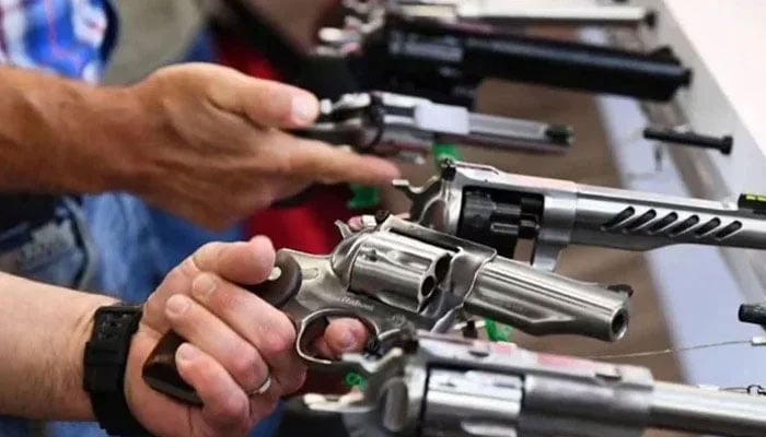 Representational image shows a variety of handguns at a shop. — AFP/File