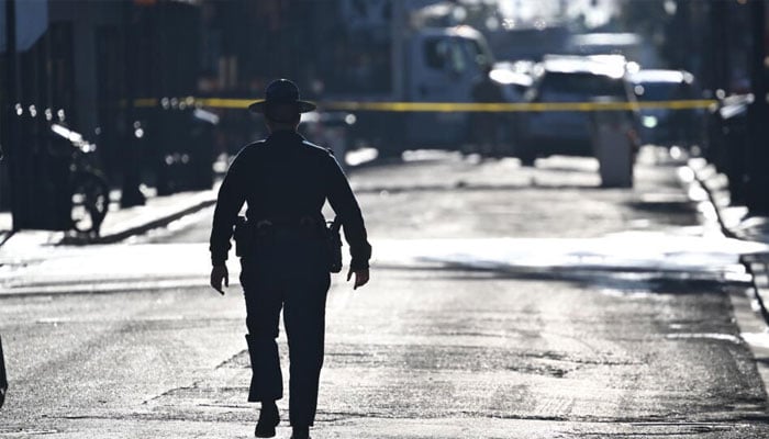 A police officer patrols the French Quarter in New Orleans, a day after a deadly truck attack marred New Years Day. — AFP/File