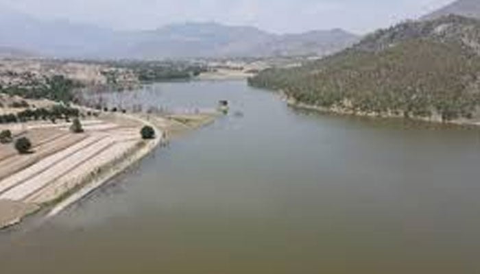 An image of the Raghagan Dam in Bajaur district.— APP/File