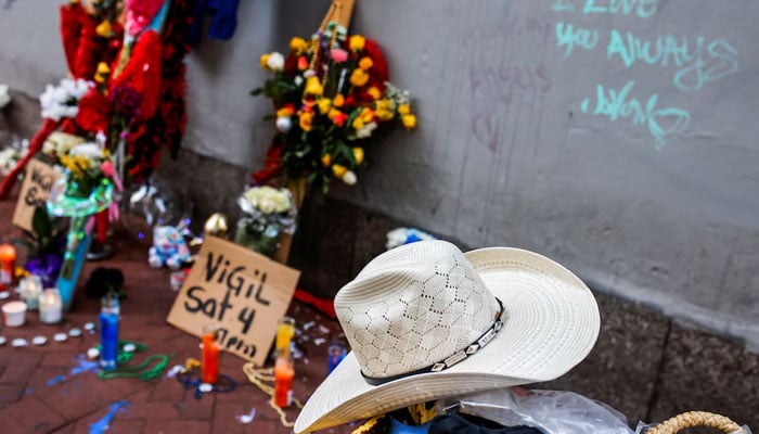 A hat is seen on a makeshift memorial for the victims at Bourbons street two days after a US Army veteran drove his truck into the crowded French Quarter on New Years Day in New Orleans, Louisiana, US, January 3, 2025. — Reuters