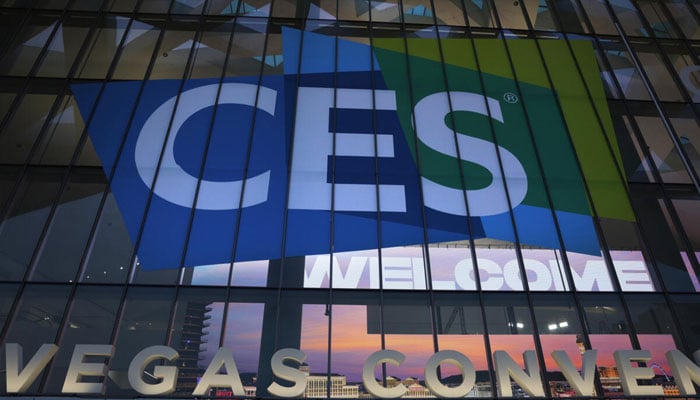 The annual Consumer Electronics Show (CES) logo can be seen. — AFP/File