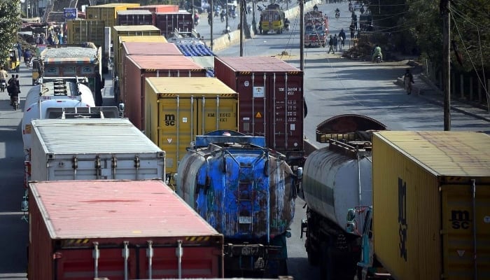 A view of containers moving towards the destination. — PPI/File