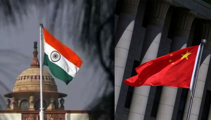 India (left) and China flags Photograph. —Reuters/File