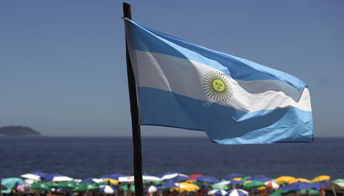 An Argentine flag flutters in Ipanema Beach in Rio de Janeiro, Brazil, January 3, 2025.— Reuters