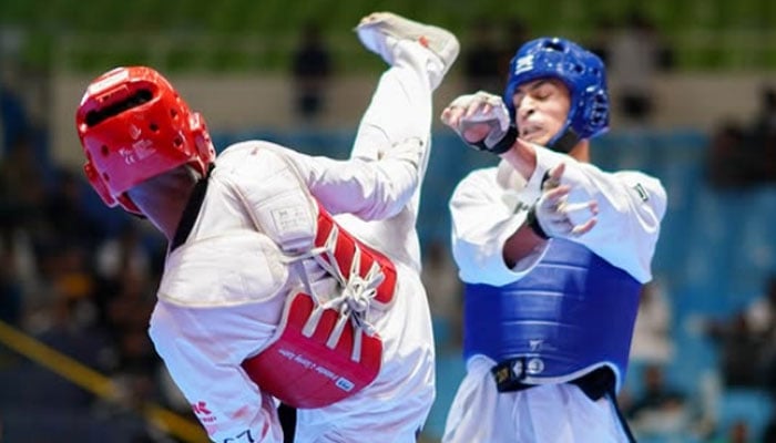 Representational image of a taekwondo fight. —Instagram@taekwondopakistan/File