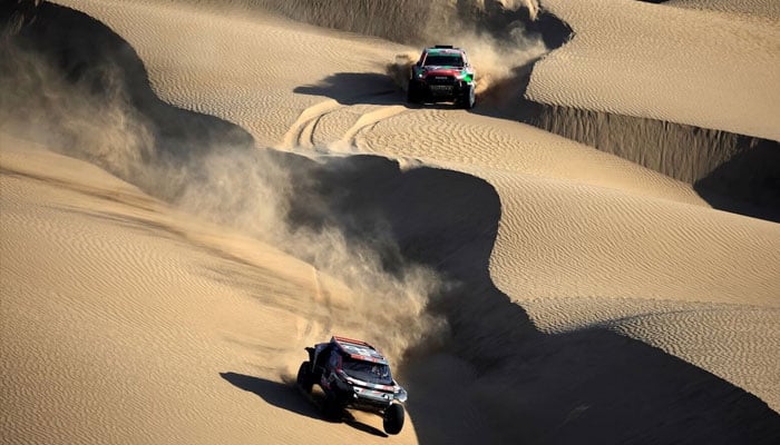 Drivers compete in Stage 2B of the 47th Dakar Rally between Bisha and Bisha, on January 6, 2025. —AFP