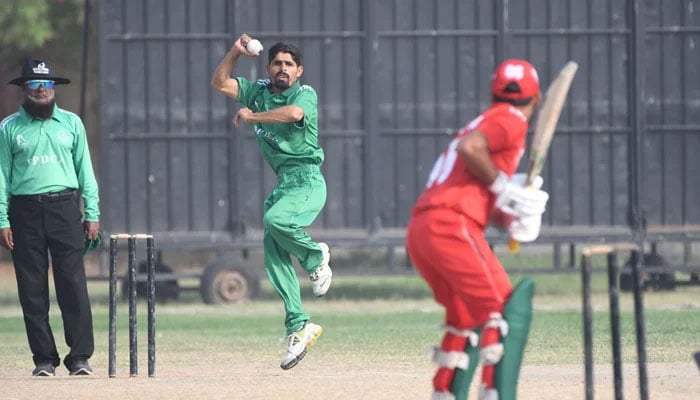 A bowler is seen bowling in this image taken from a PPDCA match. — Facebook@PPDCAOfficial/File