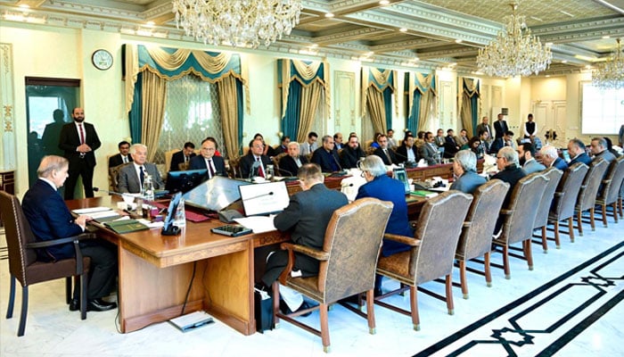 Prime Minister Muhammad Shehbaz Sharif chairs the federal cabinet meeting on January 07, 2025.— PID