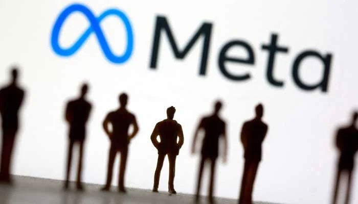 Small toy figures are seen in front of Metas logo in this illustration taken, October 28, 2021. — Reuters