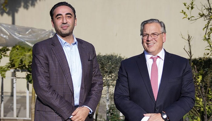 Ambassador of the United States Donald Blome called on Pakistan People’s Party (PPP) Chairman Bilawal Bhutto Zardari here at Zardari house on Tuesday January 7, 2025. — Facebook@Bilawalhouse