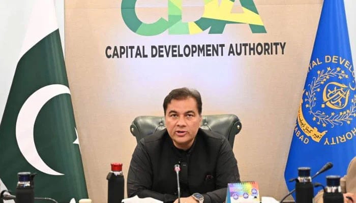 The representational image shows Chief Commissioner Islamabad and Chairman of the Capital Development Authority (CDA) Muhammad Ali Randhawa chairing a meeting at CDA headquarters on October 18, 2024. — Facebook@cda.isb.pk