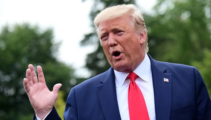 US President-elect Donald Trump speaks to reporters at the White House before departing to Fayetteville, North Carolina in Washington, US September 9, 2019. — Reuters