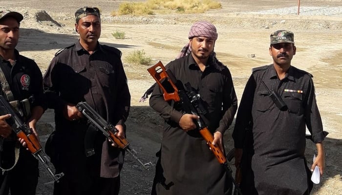 The representational image shows Balochistan Levies Force personnel standing guard. —Facebook/ @Leviesforcebalochistan/File