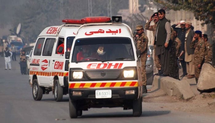 The representational image shows the Edhi Foundation ambulances. — APP/File