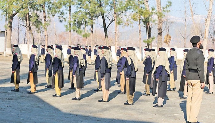 KP female police personnel can be seen in this image. — Facebook@KPKpolice/File