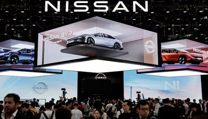 A general view of the Nissan booth at the Beijing International Automotive Exhibition, or Auto China 2024, in Beijing, China, April 25, 2024. — Reuters