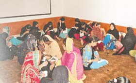 Women @ the training centre in Bhitshah