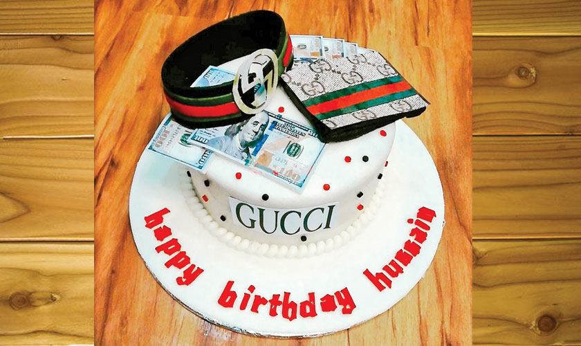 LV bag and Gucci wallet cake - Decorated Cake by House of - CakesDecor