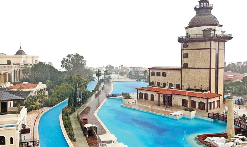 View of the exterior of the hotel from a room