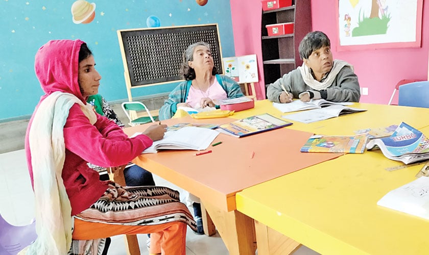 Person with special needs engages in recreational activities at Dar-ul-Sukoon’s rehabilitation centre