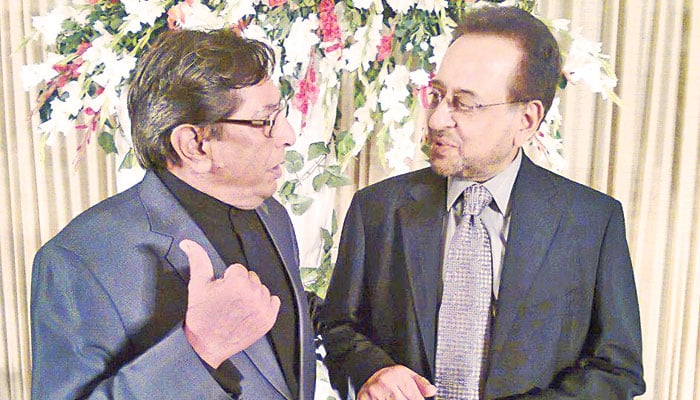 Talat Hussain with Nadeem Baig