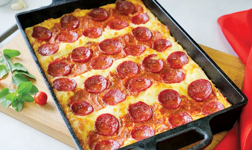 Detroit Style Pepperoni Pizza