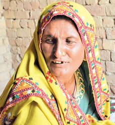 Sahjan Bai, an elderly Hinduwoman in the village of Tooh Maar